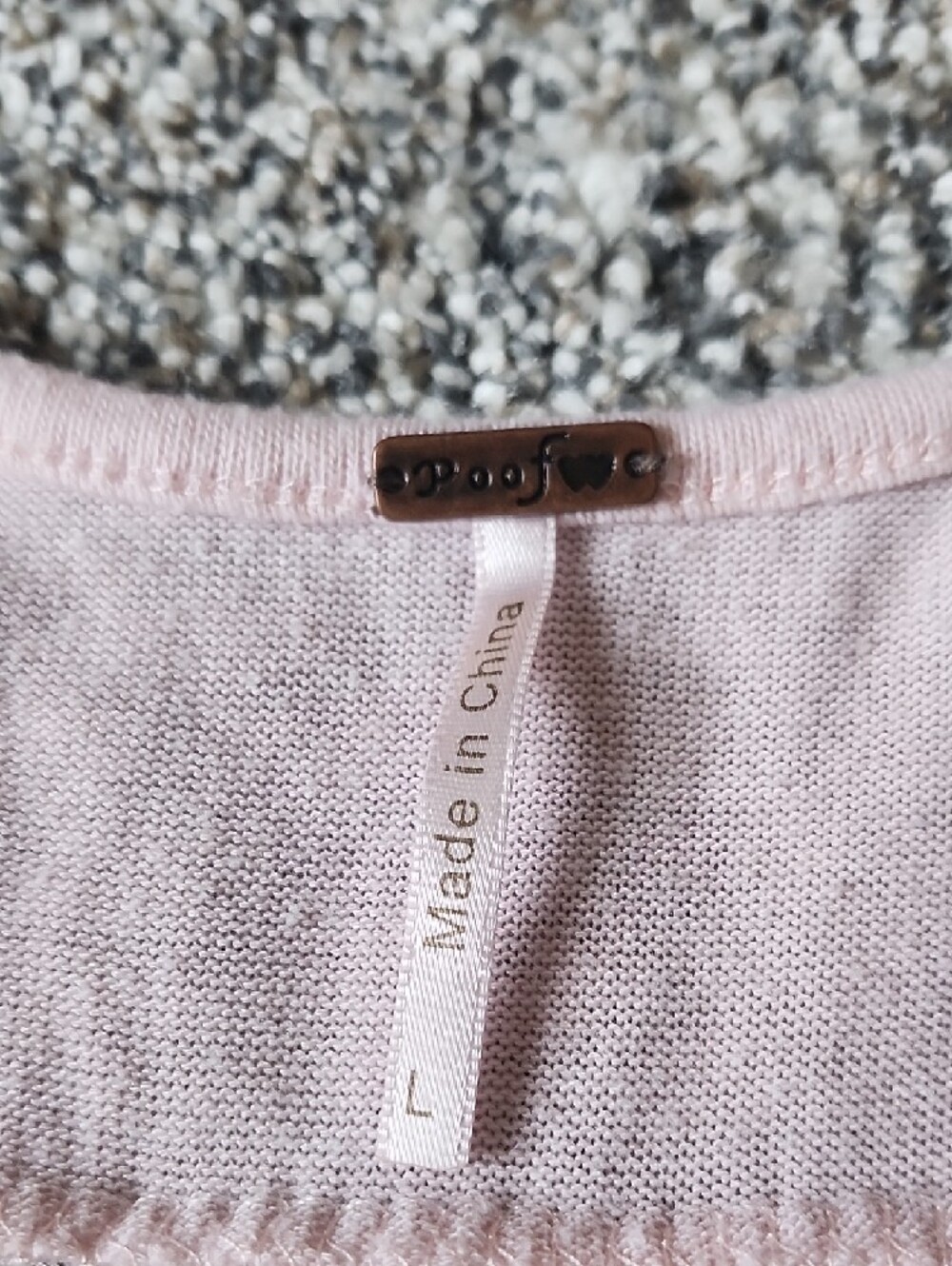 Poof! Pale Pink Knit Scoop Neck Top - Picture 3 of 9